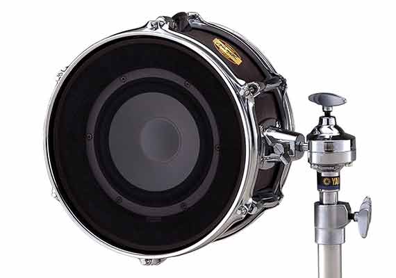 This is a reverse-wired speaker that responds to the ultra low frequencies generated by a bass drum. In combination with a Shure Beta 91 it is instrumental in getting a huge kick sound. 